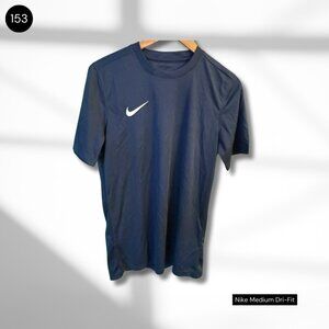 Nike Dri-FIT T-Shirt | Medium | Navy Blue Athletic Top